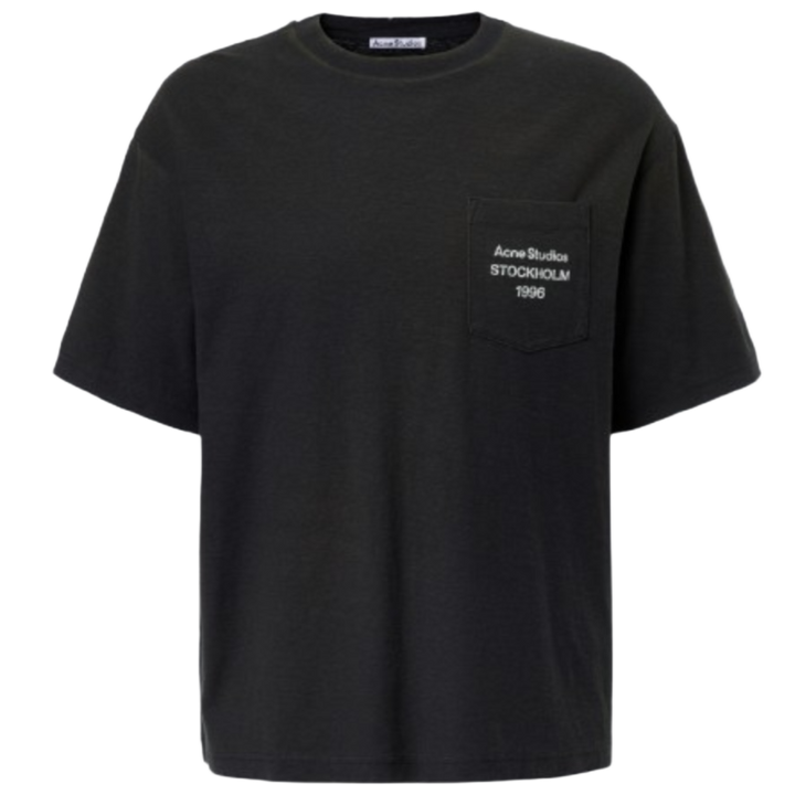 Acne Studios 'Faded Black' Logo-Print Tee