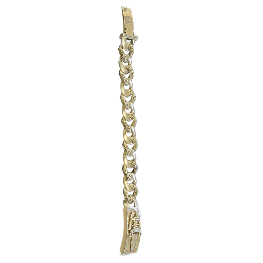 Chrome Hearts 'Fancy Link' Silver Dagger 8 In. Bracelet