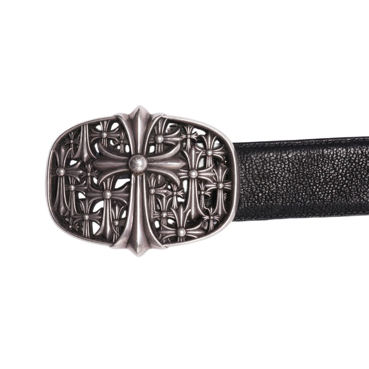 Chrome Hearts 'Cemetery Buckle' Dark Rhodium Plus Cross Belt