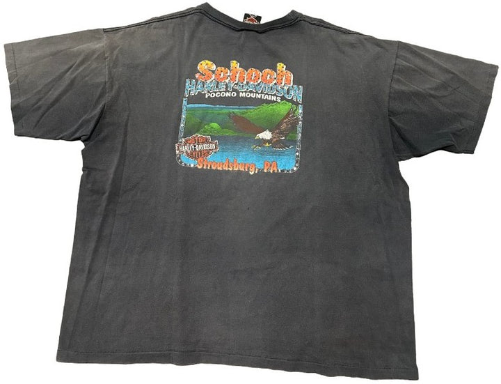 Harley Davidson 'Schoch No Fear' Rhinestone Vintage Tee