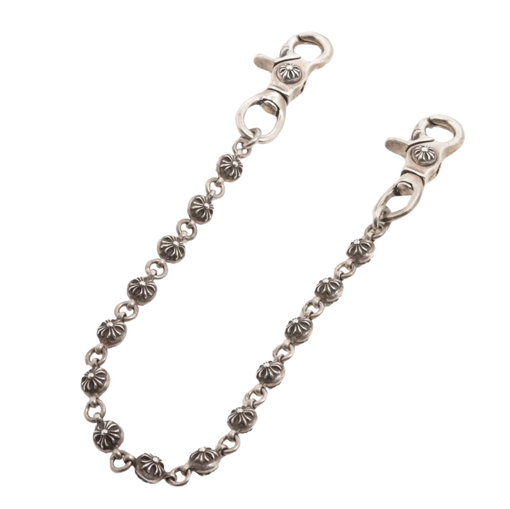 Chrome Hearts 'Plus Ball' 18in Silver Wallet Chain