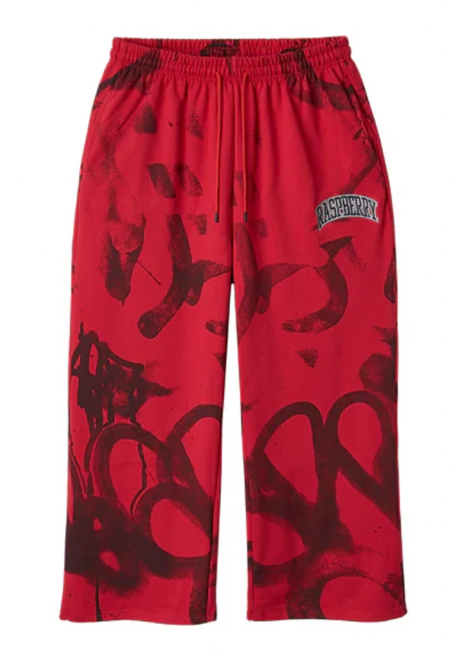 Gold+Vintage Gallery Raspberry Hills 'Graffiti' Red Sweatpants