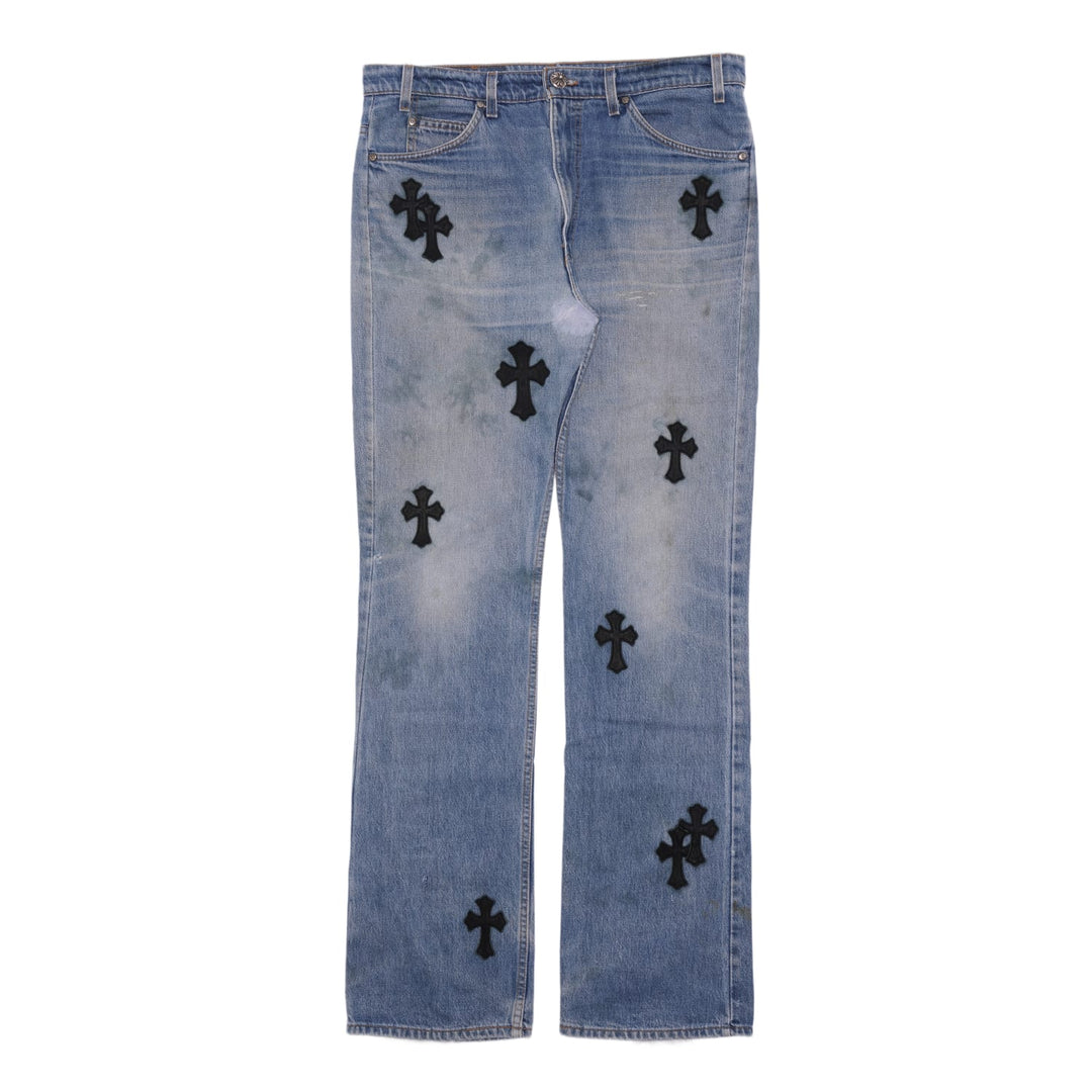 Chrome Hearts 'Blue' 20 Patch Levi Orange Tab Jeans
