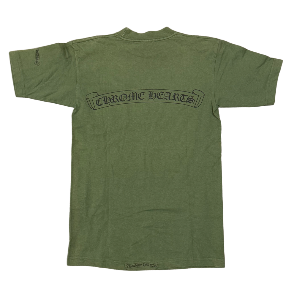 Chrome Hearts 'Green' Vintage Vertical Scroll Pocket Tee