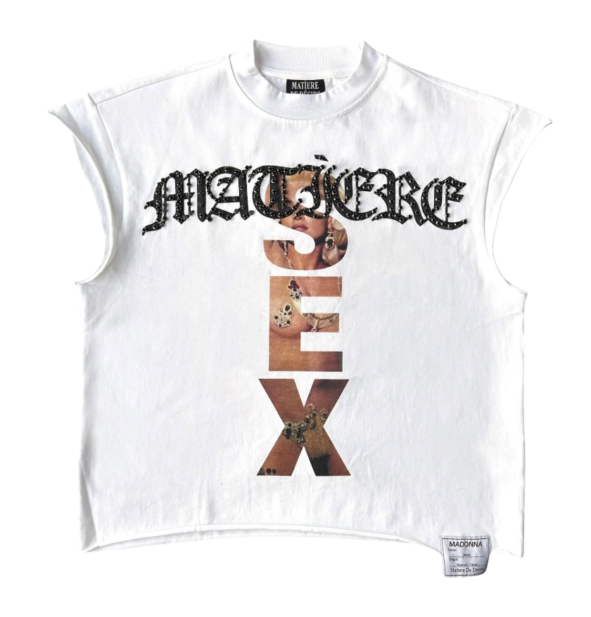 Matière De Dèsirs Madonna White Cutoff Tee