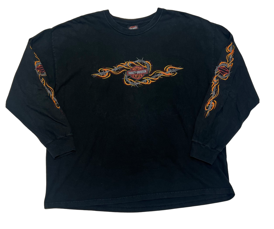 Harley Davidson 'Pelham' Vintage Flame Long Sleeve