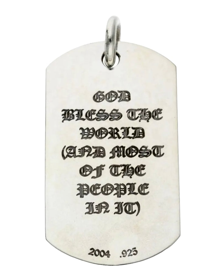 Chrome Hearts 'God Bless' Dog Tag Chain