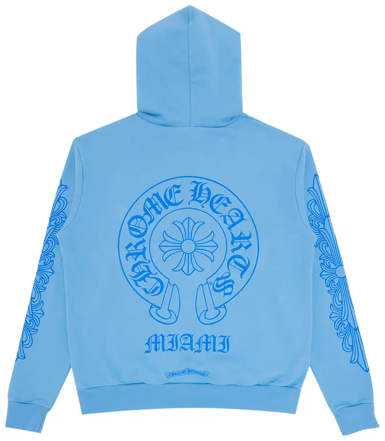 Chrome Hearts 'Blue Horseshoe' Miami Exclusive Hoodie