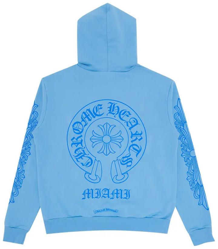 Chrome Hearts 'Blue Horseshoe' Miami Exclusive Hoodie