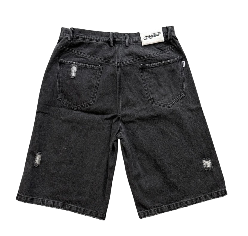 Chew Forever 'Studded' Black Denim Shorts