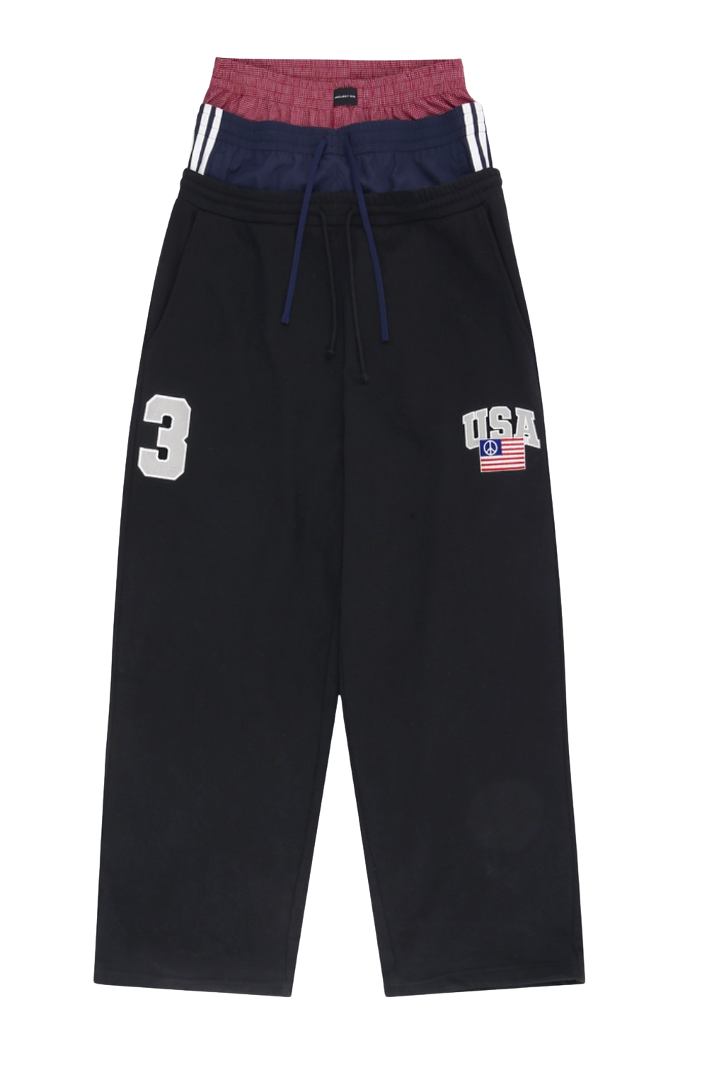 Project G/R '3 Layered' Black Sweatpants