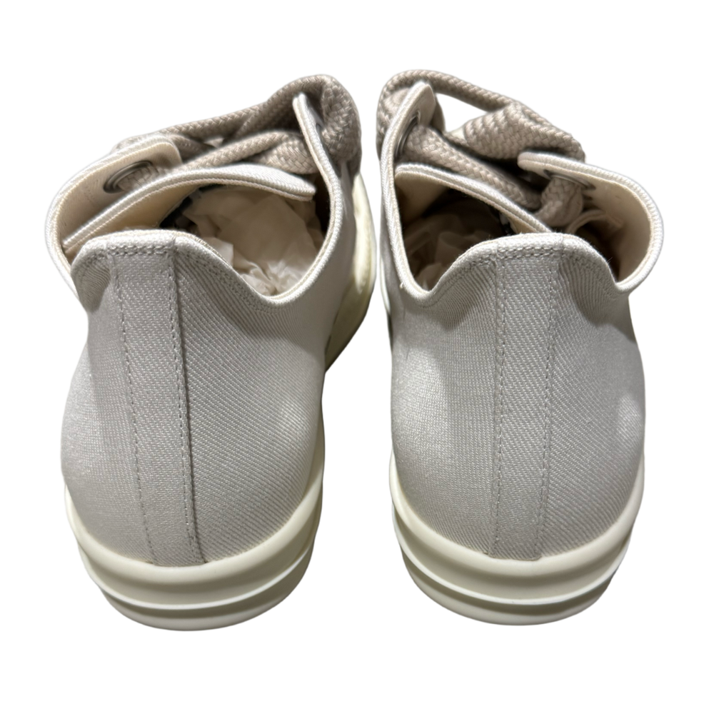 Rick Owens DRKSHDW 'Cream' Canvas Jumbo Lace Low Sneakers