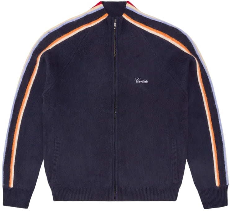 Corteiz 'Multi Stripe' Navy Knit Zip-Up
