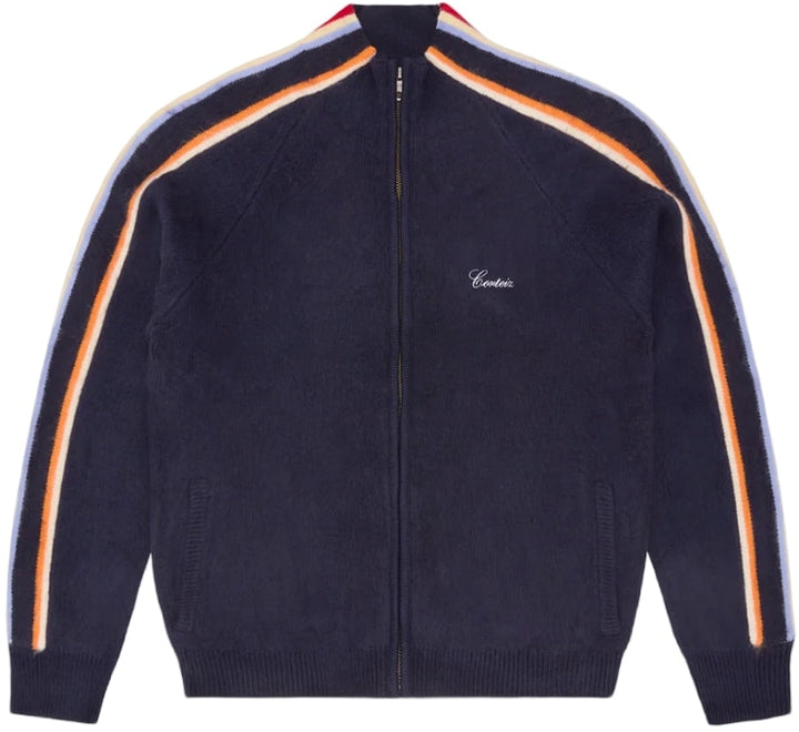 Corteiz 'Multi Stripe' Navy Knit Zip-Up