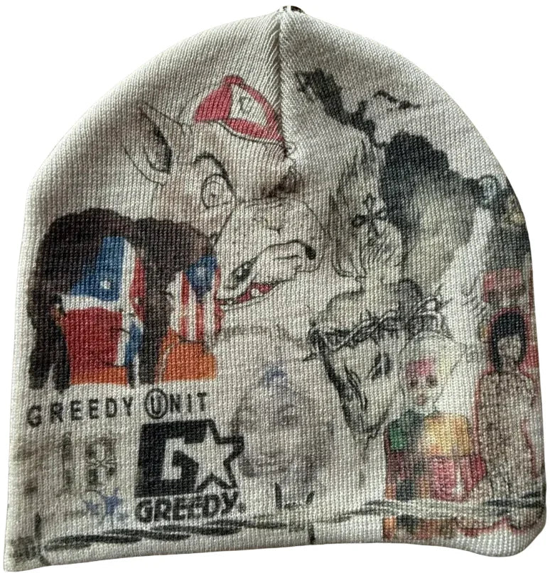 Greedy Unit 'All Over Print' beanie