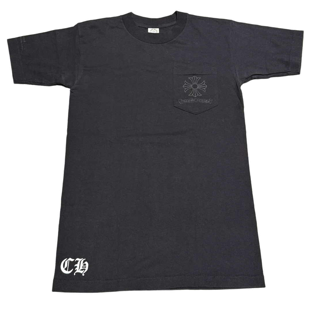 Chrome Hearts 'Tonal Plus Cross' Black Pocket Tee