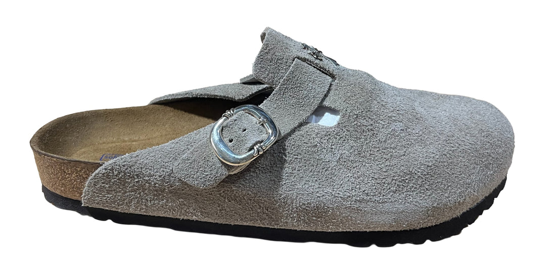 Chrome Hearts 'Beige' Birkenstock Boston Clogs