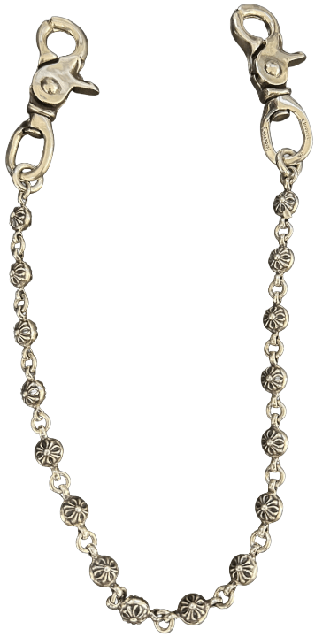 Chrome Hearts 'Crossball' 16 Link Silver Wallet Chain
