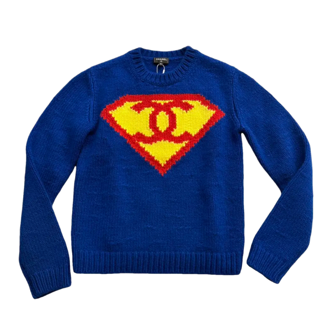 Chanel 26A 'Superman' CC Cashmere Women's Sweater