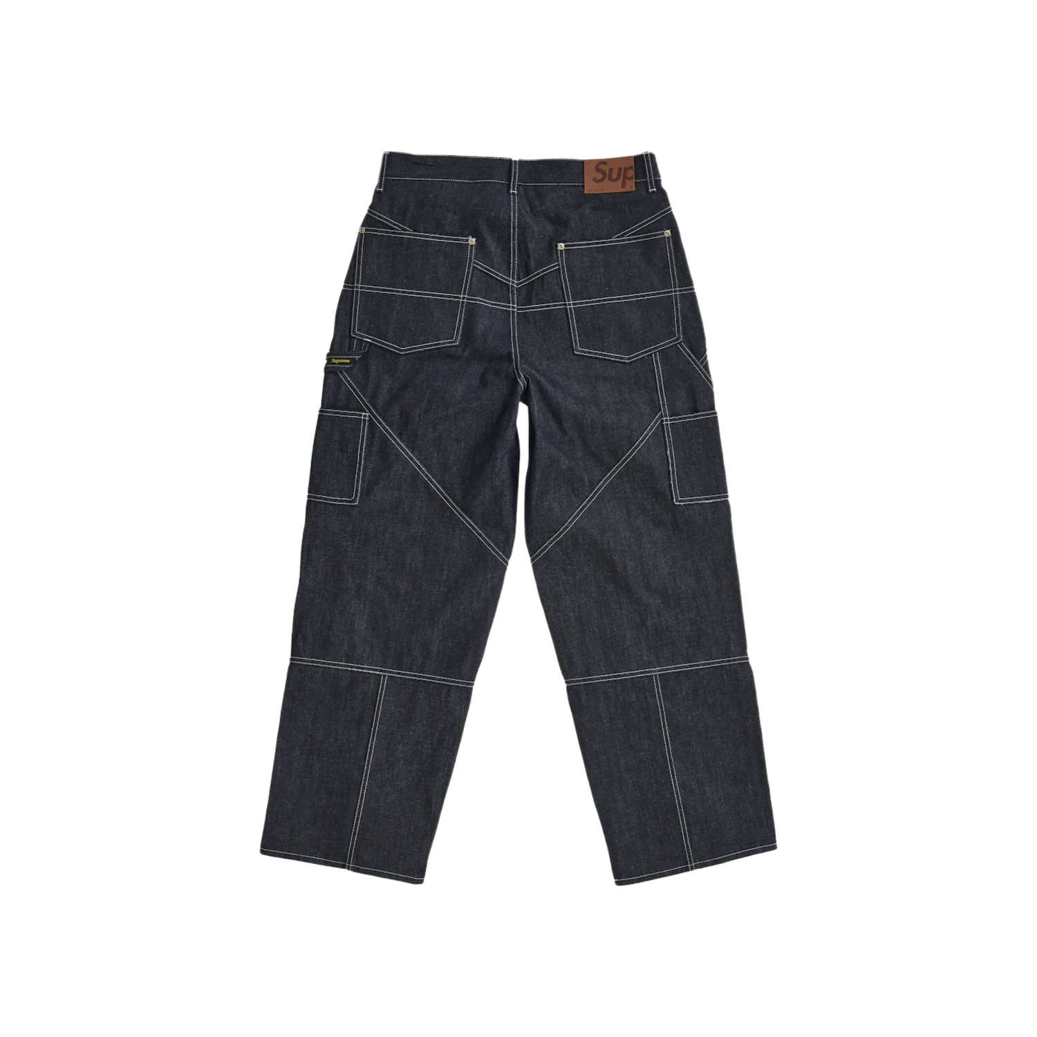 Supreme Contrast Stitch Double Knee Painter Jean Rigid Indigo