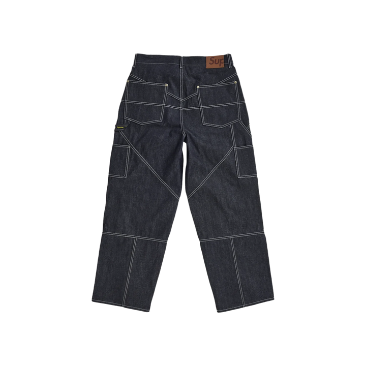 Supreme Contrast Stitch Double Knee Painter Jean Rigid Indigo
