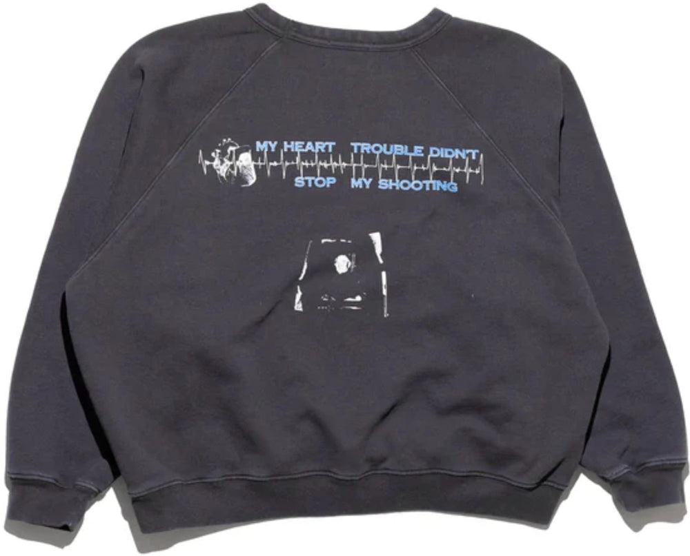 Enfants Riches Déprimés 'Sex-Related Crimes' Faded Black Raglan Crewneck