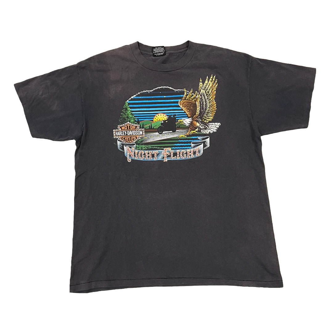 Harley Davidson 'Night Flight' Rhinestone Vintage Tee