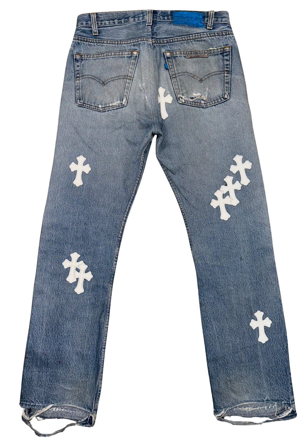Chrome Hearts x Gallery Dept 'White Cross' 16 Patch Jeans