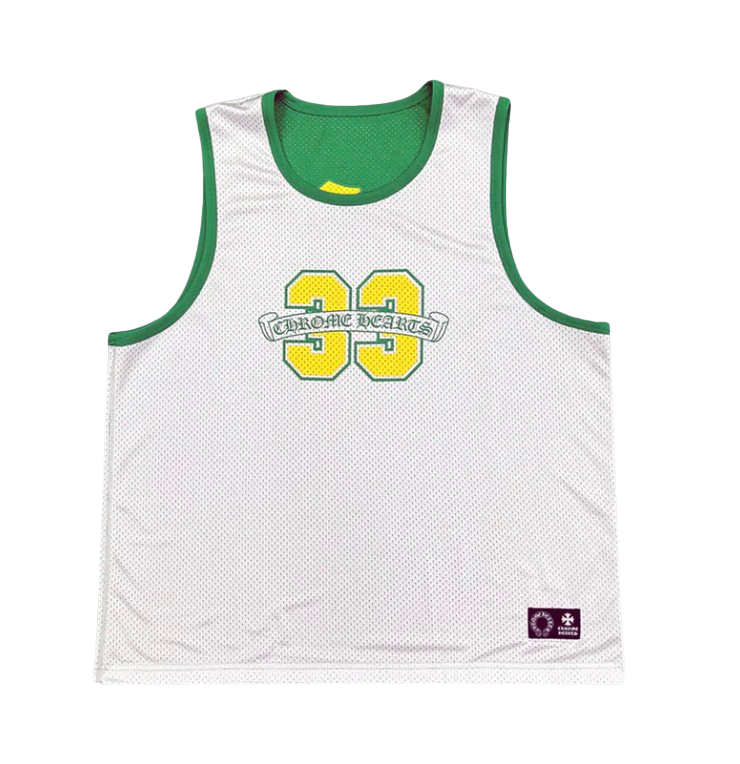 Chrome Hearts Green 'Reversible Mesh Basketball Jersey'