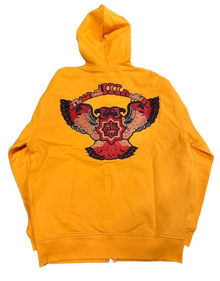 Murd333r.fm 'Chop333r' Orange Zip Up Hoodie