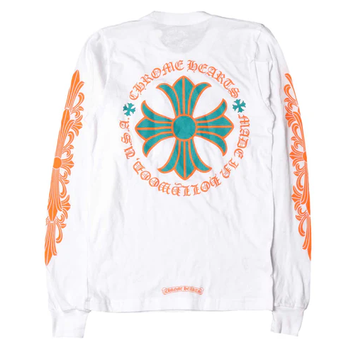 Chrome Hearts Miami Art Basel Exclusive L/S T-shirt White/Green/Orange