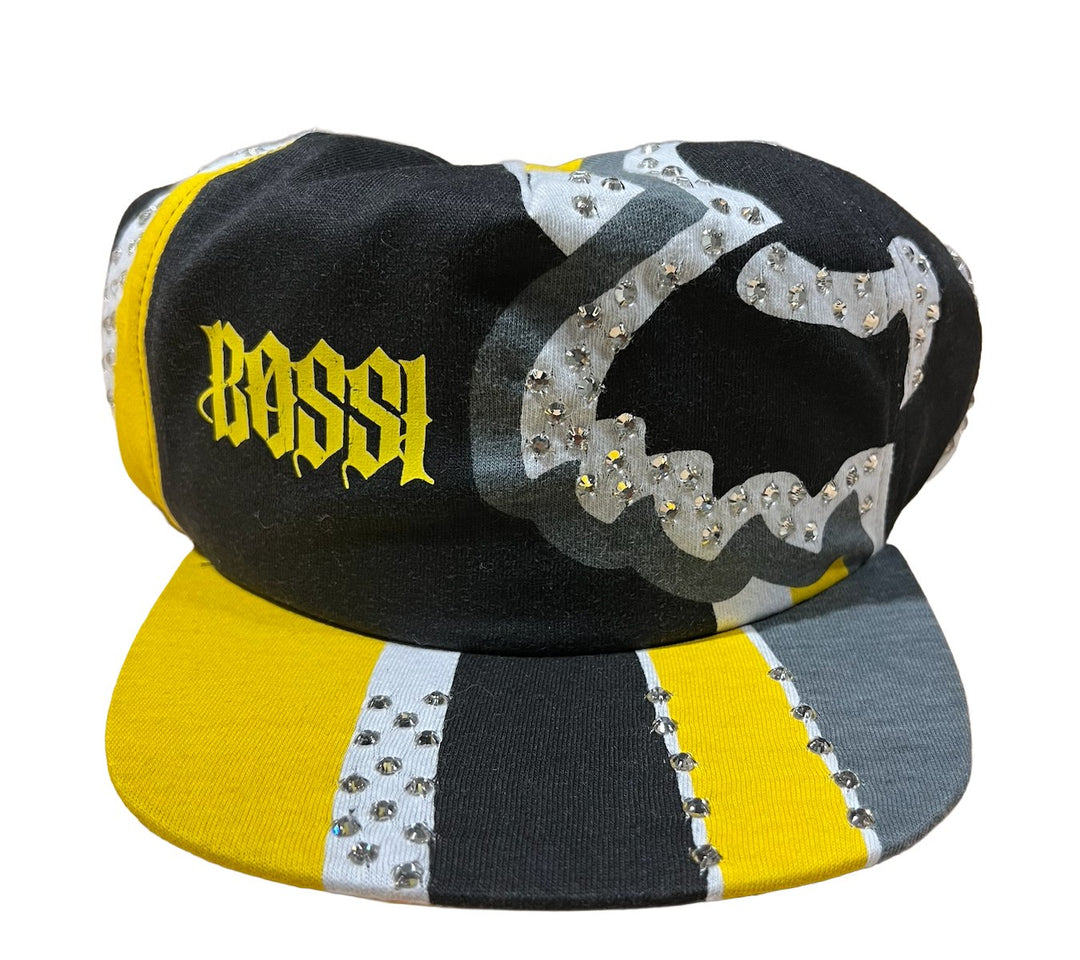 Bossi 'Black/Yellow' Fox Rhinestone Hat