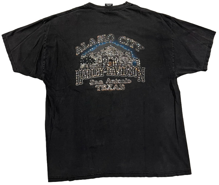 Harley Davidson 'Alamo City' Rhinestone Vintage Tee