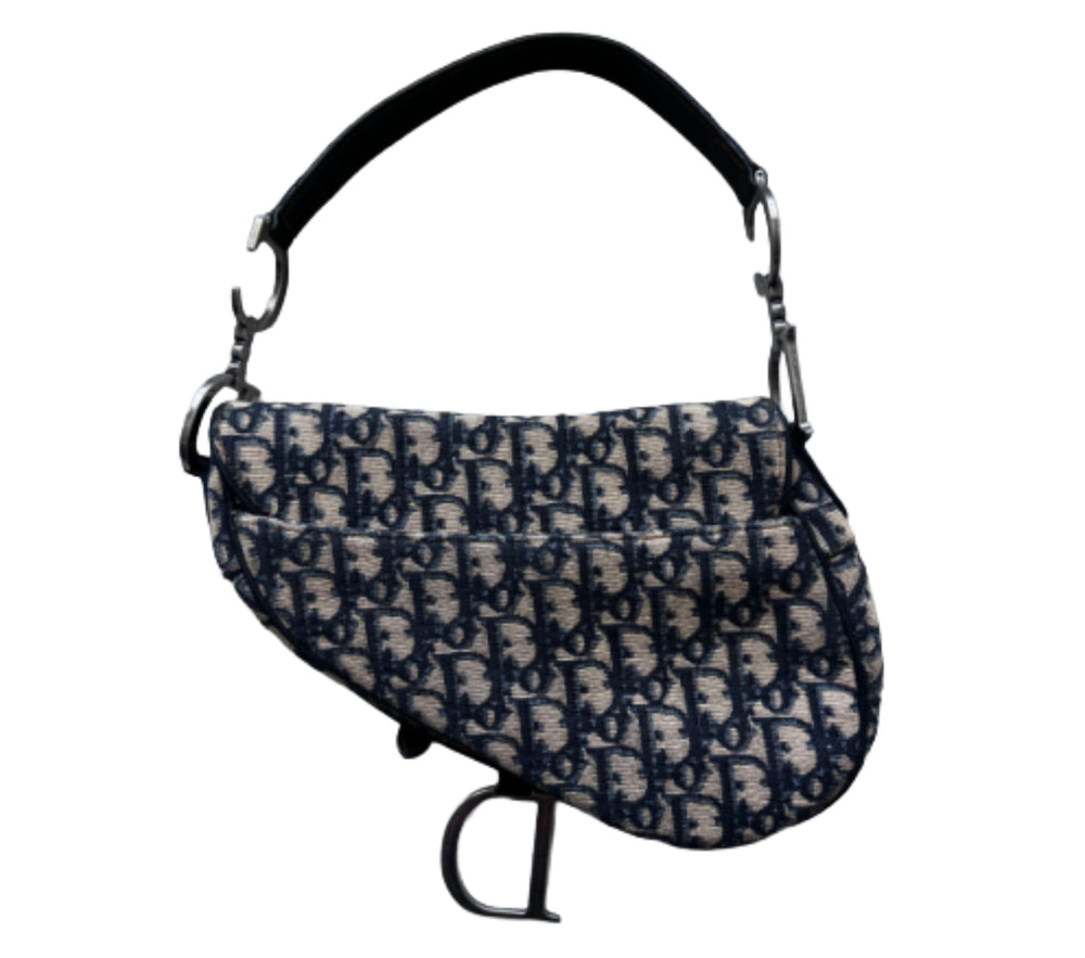 Dior Vintage Oblique Saddle Bag