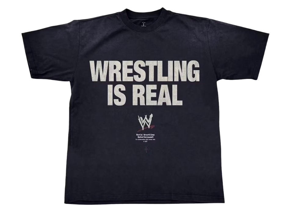 WWE Cactus Jack 'Wrestling Is Real' Black Tee