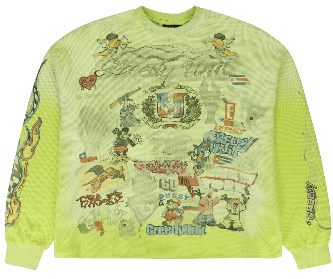 Greedy Unit 'All Over' Green Thermal