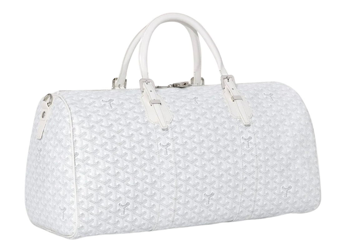 Goyard 'Boston 50' White Duffle Bag