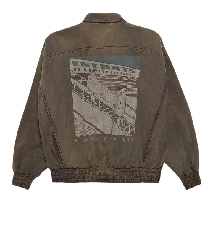 Enfants Riches Deprimes 'Death In Flight' Brown Bomber Jacket