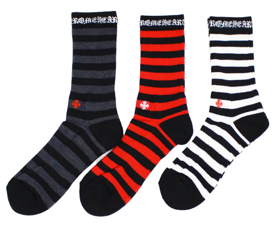Chrome Hearts 'Striped' Multicolor Socks