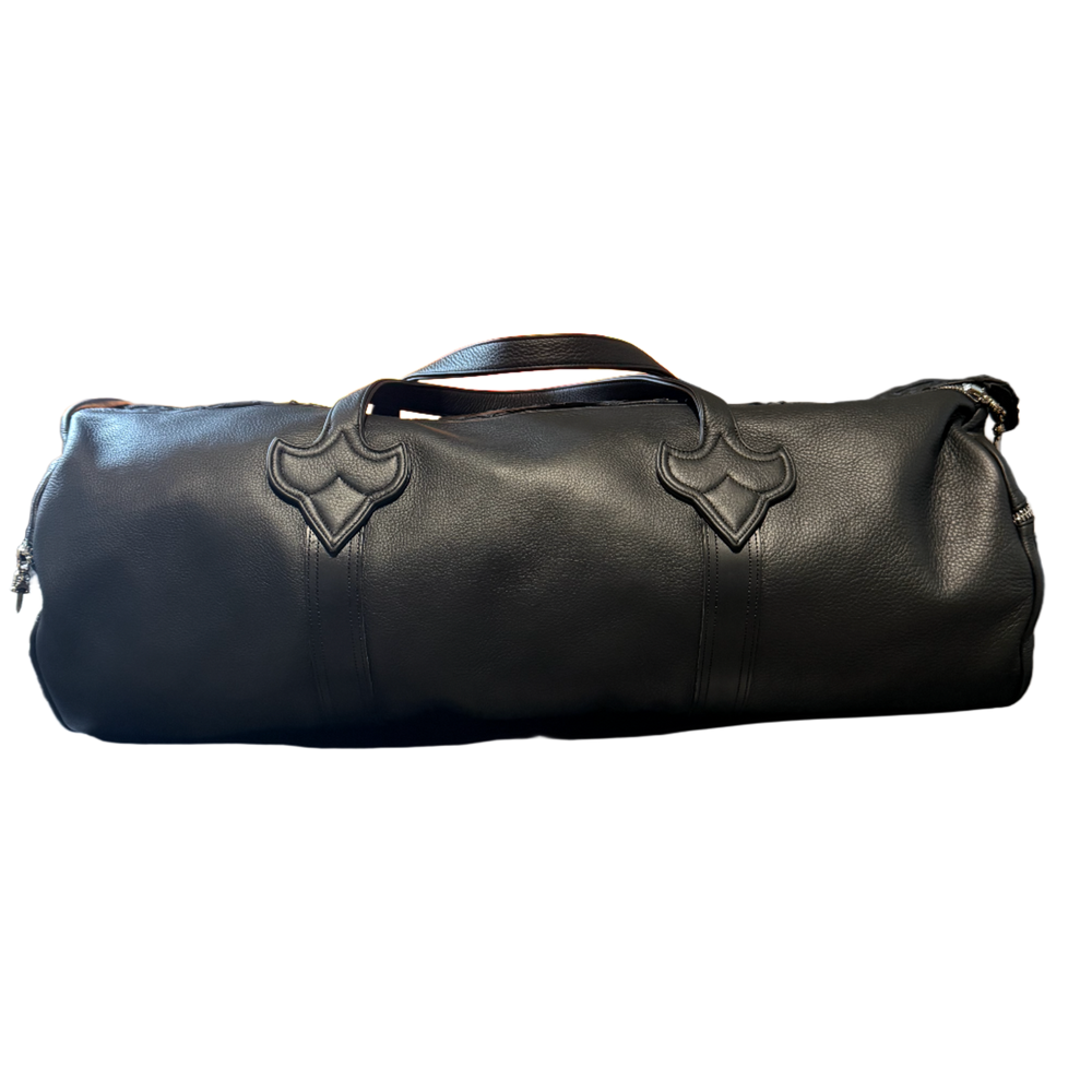 Chrome Hearts 'Black' Flooded Top Strip XL Duffle Bag