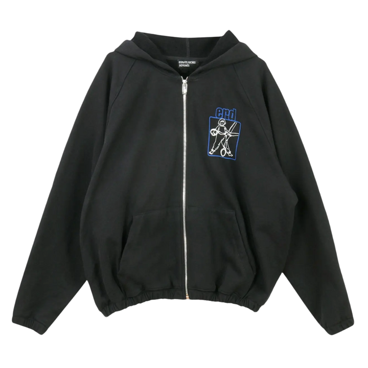 Enfants Riches Déprimés 'Nursery to Misery' Black Zip Up Hoodie