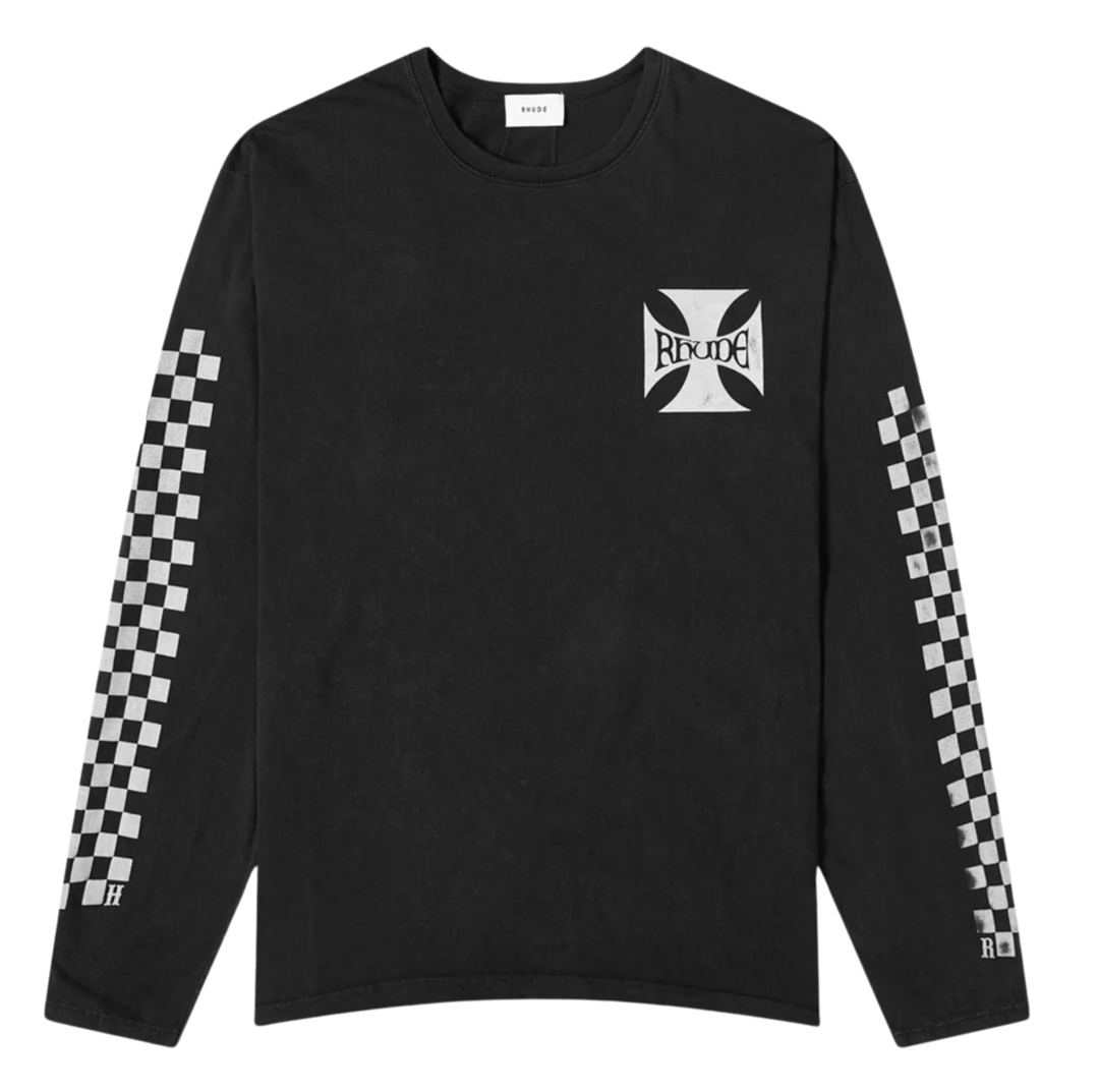 Rhude 'Checkard' Long Sleeve Tee