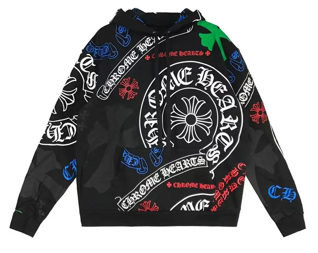 Chrome Hearts 'Stencil' Multi Logo Hoodie