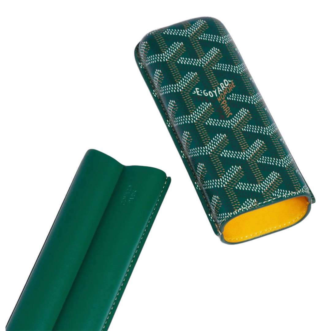 Goyard 'Churchill' Green 2 Cigar Case