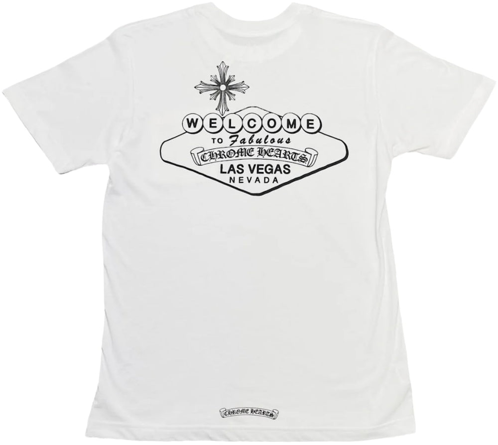 Chrome Hearts 'B&W Welcome Las Vegas' White Pocket Tee