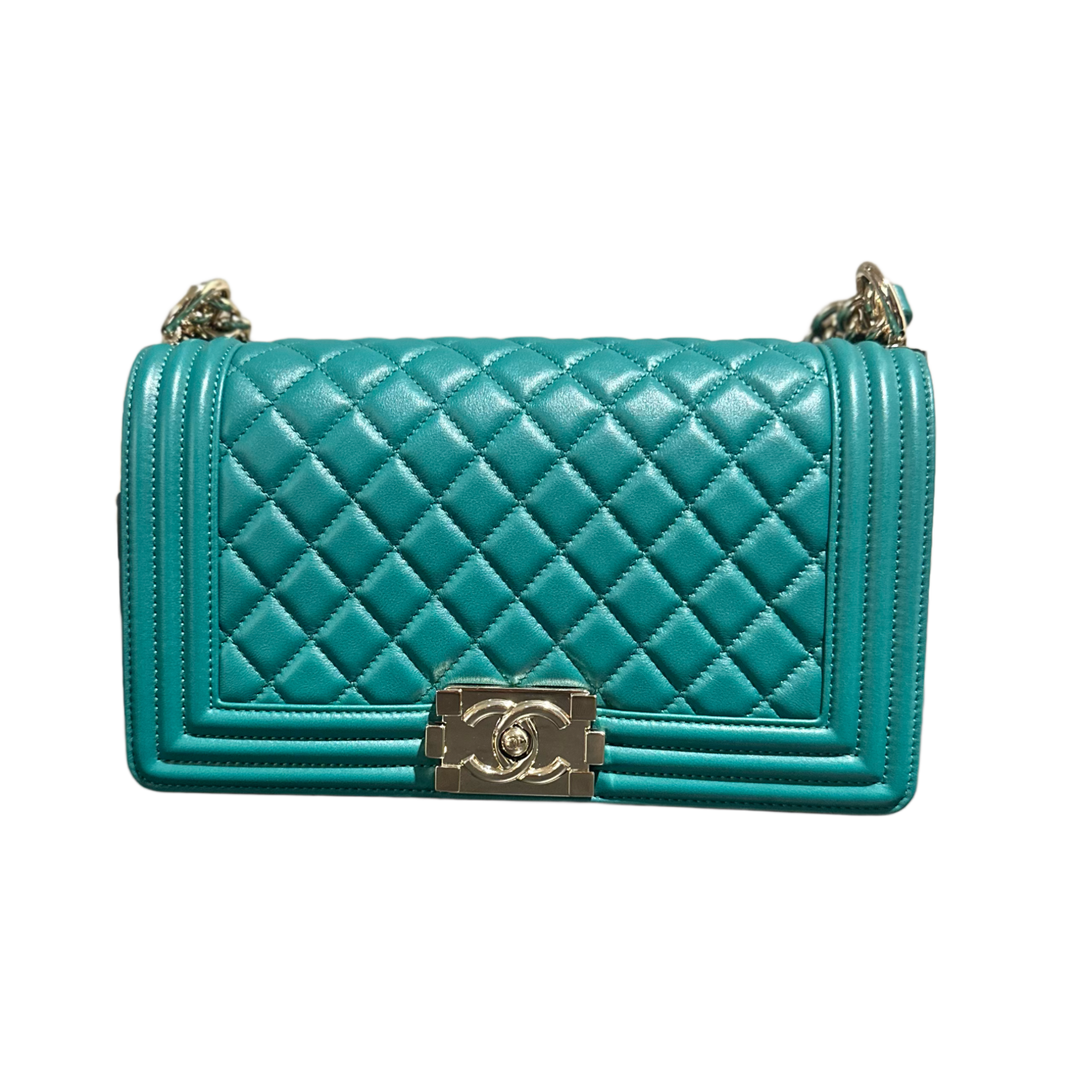 Chanel 'Turquoise' Boy Flap Medium Bag