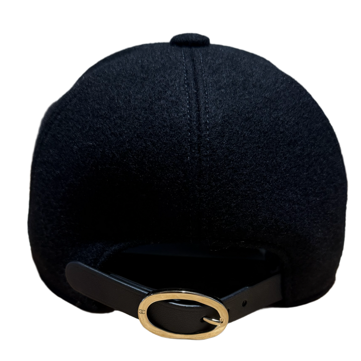 Chanel CC Cashmere and Lambskin 26C Adjustable Baseball Hat