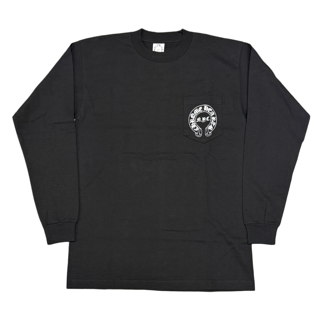 Chrome Hearts 'NYC Hairy Cross' Vintage Longsleeve Pocket Tee