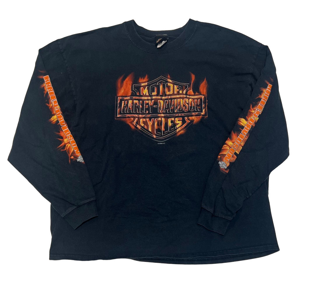 Harley Davidson 'Boston' Flame Vintage Longsleeve