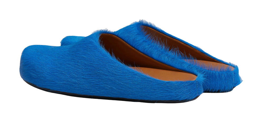 Marni 'Iris Blue' Sabot Slippers